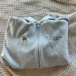YoungLA Gray Zip Up Men's Sweater
